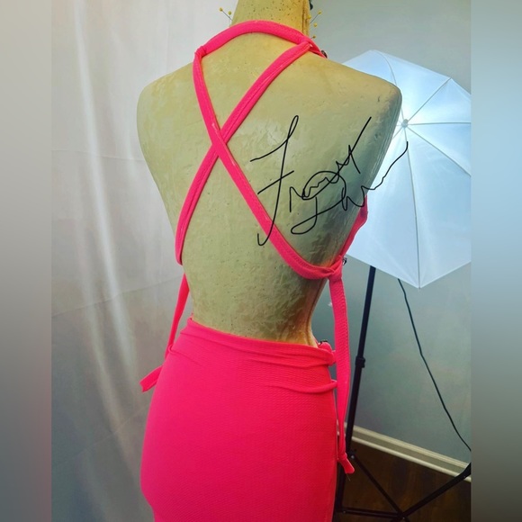 Handmade designer Fancy By Francesca Watson skirt and crop top set - Picture 7 of 7